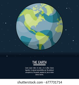colorful poster with planet earth