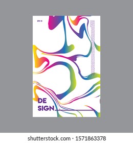 Colorful Poster Template, Splash Color, Marble Liquid Vector Images