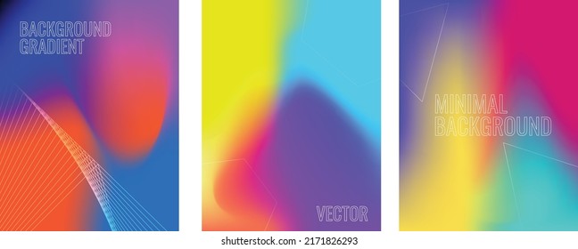 Farbige Poster mit abstraktem Design