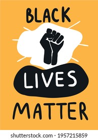 Colorful posters Black Lives Matter Print Social African American Proud Banner Usa Illustration