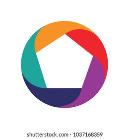 Colorful pothography logo, vector logo template