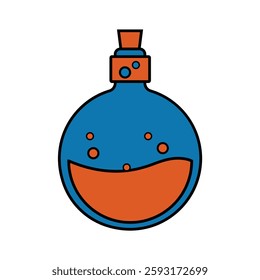 Colorful Potion in a Flask Illustration