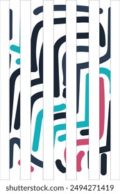 Colorful Potrait Line background for your business template