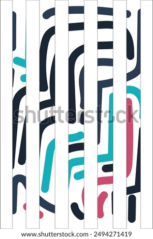 Colorful Potrait Line background for your business template