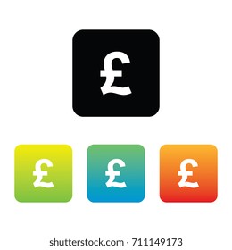 Colorful Pound Sterling Symbol Icons