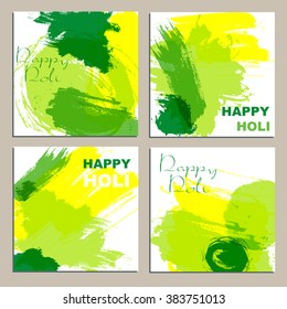 Colorful powder paint. Holi festival background. Traditional indian Religious Festival, paints, spring holiday greeting card, banner, poster vector.