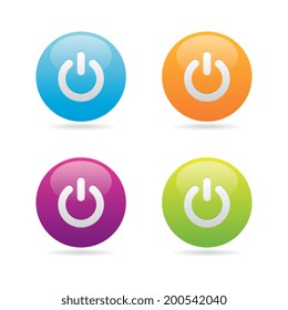 Colorful Power Buttons
