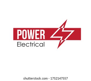 Colorful Power and electrical Industry logo vector illustration with dummy text on white background. 