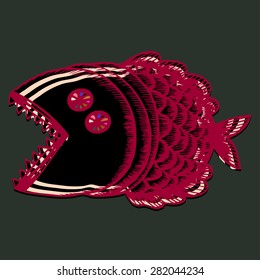 Colorful predatory fish