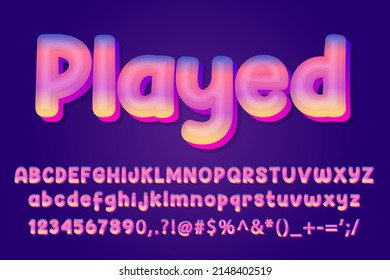 Coloridos efectos de texto 3d premium con estilo moderno