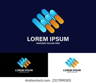 Colorful Premium Geometric Logo. Vector Eps.10