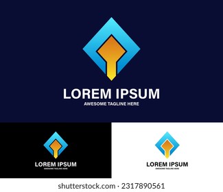 Colorful Premium Geometric Logo. Vector Eps.10