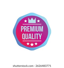colorful premium quality label design.