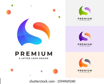 Colorful Premium S Letter Logo Design Template for All Type of Business 