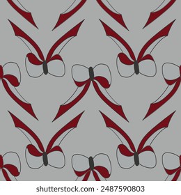 Colorful Preppy Coquette seamless pattern, Background, Perfect for fabric,