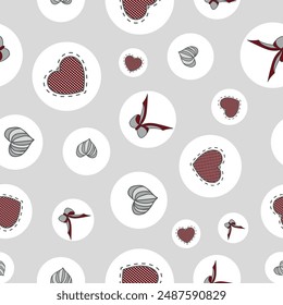 Colorful Preppy Coquette seamless pattern, Background, Perfect for fabric,