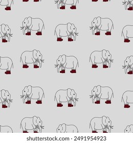 Colorful Preppy Elephants seamless pattern, Background, Perfect for fabric,