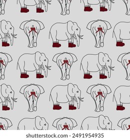 Colorful Preppy Elephants seamless pattern, Background, Perfect for fabric,