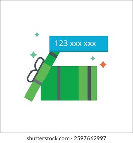 Colorful Present Opening Concept gift card 