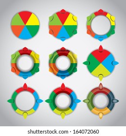 Colorful presentation circle collection