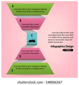 colorful presentation template with numbers and place for your text. Vector
