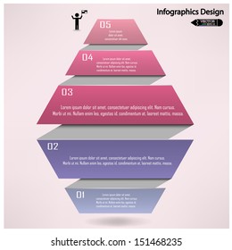 colorful presentation template with numbers and place for your text. Vector
