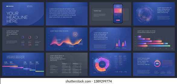 Colorful presentation templates elements. Vector infographics. Use in Presentation, flyer and leaflet, corporate report, marketing, advertising, annual report and banner.