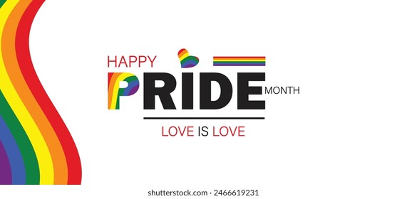 Colorful Pride Month Artwork in Vector Form