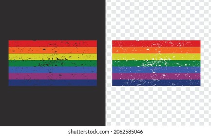 colorful pride month rainbow Flag Vector