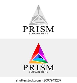 colorful prism letter A logo concept, vector arrow gradient color, mosaic shape style, creative initial letter logo element for template