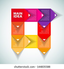 Colorful Process chart module - Vector illustration