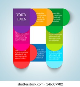Colorful Process chart module - Vector illustration