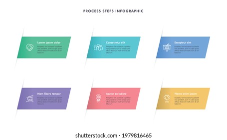 Colorful Process Steps Infographic. EPS 10 Vector Presentation