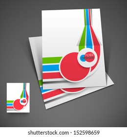 Colorful professional business flyer template, corporate brochure or cover design, can be use for publishing, print and presentation.  