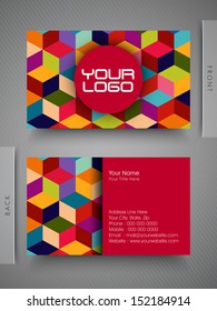 Colorful professional and designer business card set or visiting card set.