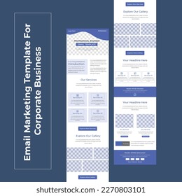 Colorful Professional Email Marketing Template Layout For Creative Business Agency