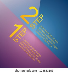 Colorful progress template. Can be used for infographics, numbered banners, graphic or website layout vector