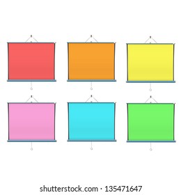 colorful projector screen. isolated vector design.