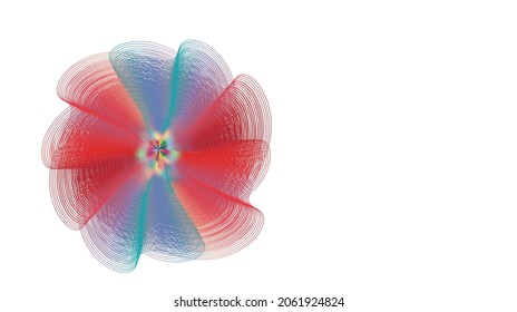 Colorful Propeller With Flower Look Isolated On White Background.Vector Art. Adobe Illustrator EPS8