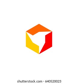 Colorful Propeller Hexagon Shape Logo Illustration Design. Vector EPS 10.