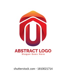 Colorful Propeller Icon Hexagon Vector Logo Template Design Illustration