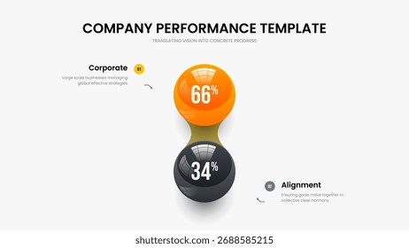 Colorful Proposal 2 Step Infographic Frame Layout. Company Insight Presentation Template Vector Illustration. Modern Solution Two Element Diagram Slide Design.