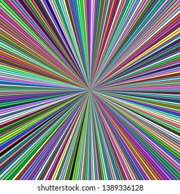 Colorful psychedelic abstract starburst background - vector design from striped rays