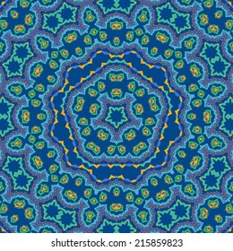 Colorful psychedelic chakras seamless pattern vector illustration