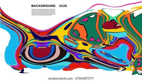 Colorful Psychedelic Fluid Vector Banner – Trippy Abstract Colorful  Background 2026