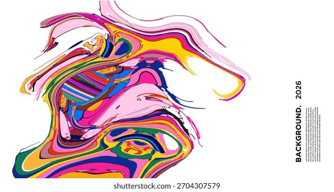 Colorful Psychedelic Fluid Vector Banner – Trippy Abstract Colorful  Background 2026