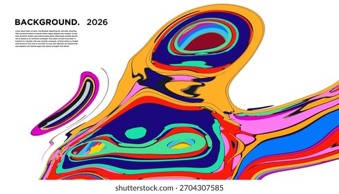 Colorful Psychedelic Fluid Vector Banner – Trippy Abstract Colorful  Background 2026