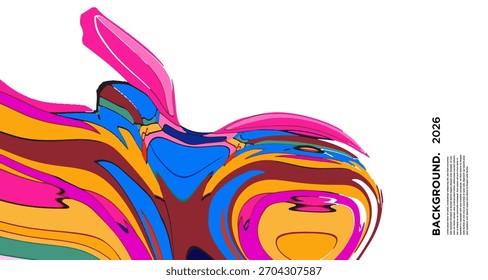 Colorido Anuncio de Vector de fluidos psicodélicos – Trippy Fondo Abstractas Colorido 2026