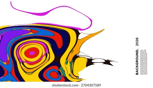 Colorido Anuncio de Vector de fluidos psicodélicos – Trippy Fondo Abstractas Colorido 2026