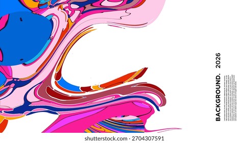 Colorful Psychedelic Fluid Vector Banner – Trippy Abstract Colorful  Background 2026